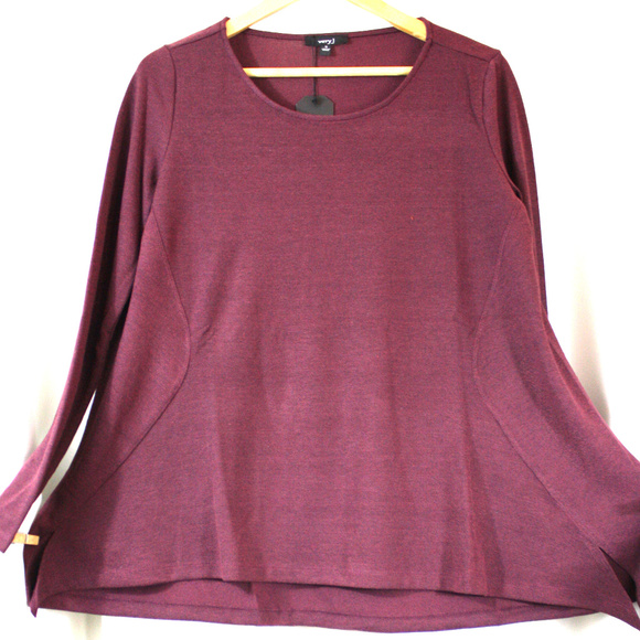 🌹Wine Loose Fit Knit Top - Picture 6 of 7